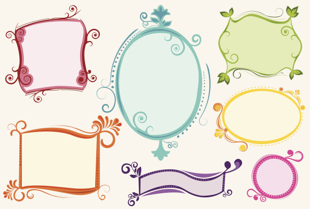 一套色彩鲜艳的时髦标签图片下载