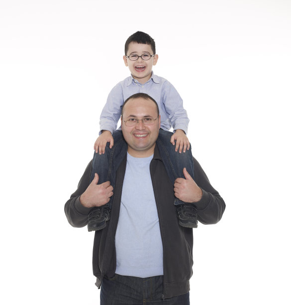 爸爸和儿子在笑图片下载