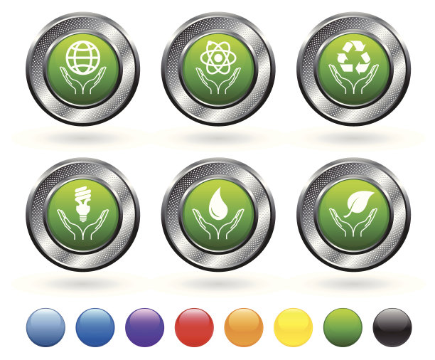 绿色电力版权免费矢量图标集图片下载