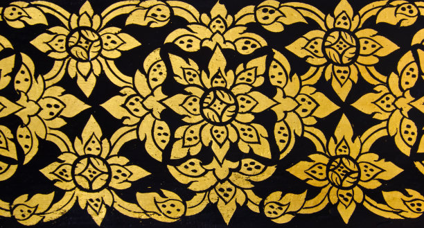 泰式花卉图案艺术图片下载