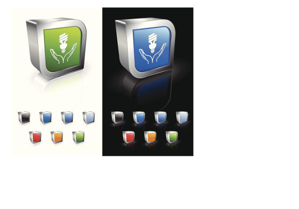 绿色能源3D版权免费矢量艺术图片下载