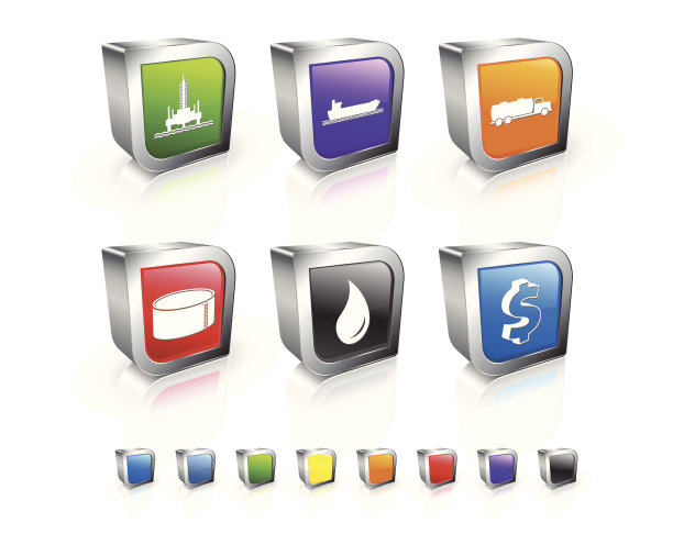 燃料供应链版税免费矢量图标集图片下载