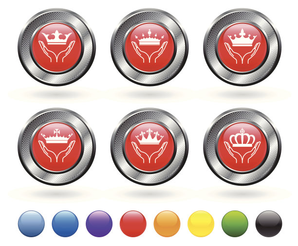 加冕权利金免费矢量图标集图片下载