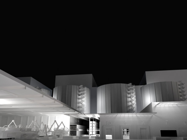 夜晚的工厂图片下载