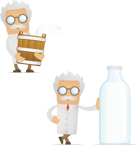 一套有趣的卡通科学家图片下载