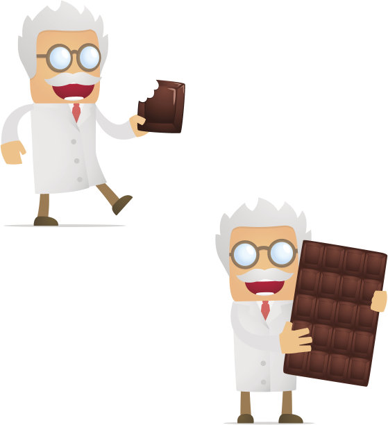 一套有趣的卡通科学家图片下载