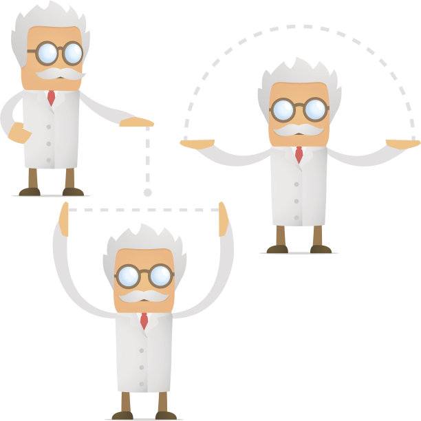 一套有趣的卡通科学家图片下载