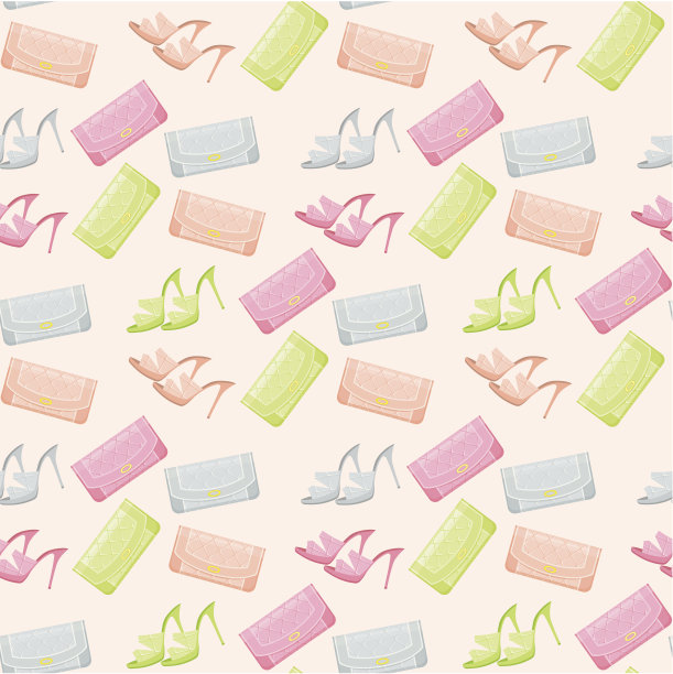无缝包和鞋图案图片下载