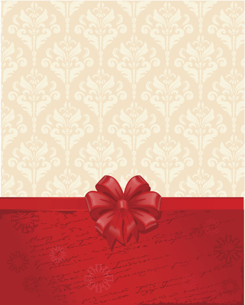 带蝴蝶结的复古背景图片下载