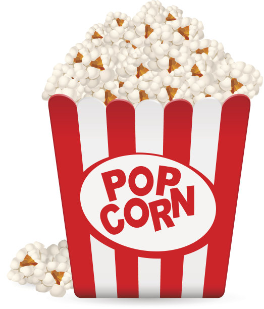 条纹浴缸里的爆米花图片下载