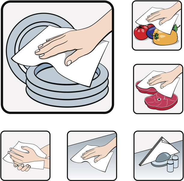 厨房里的餐巾。图片下载