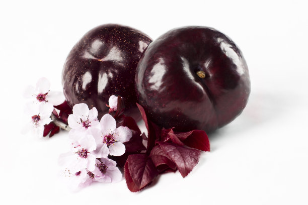 两个新鲜的李子图片下载