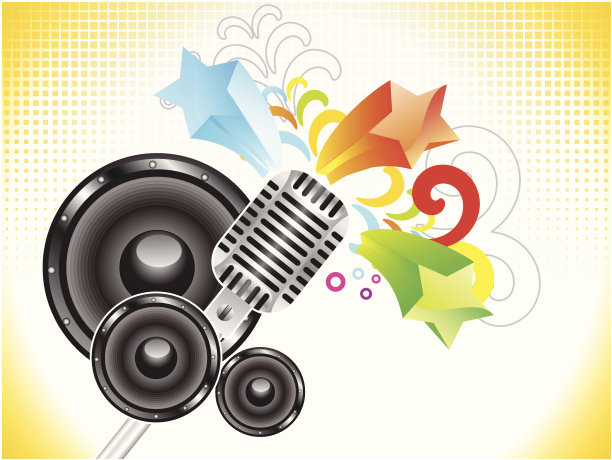 抽象多彩的音乐背景图片下载