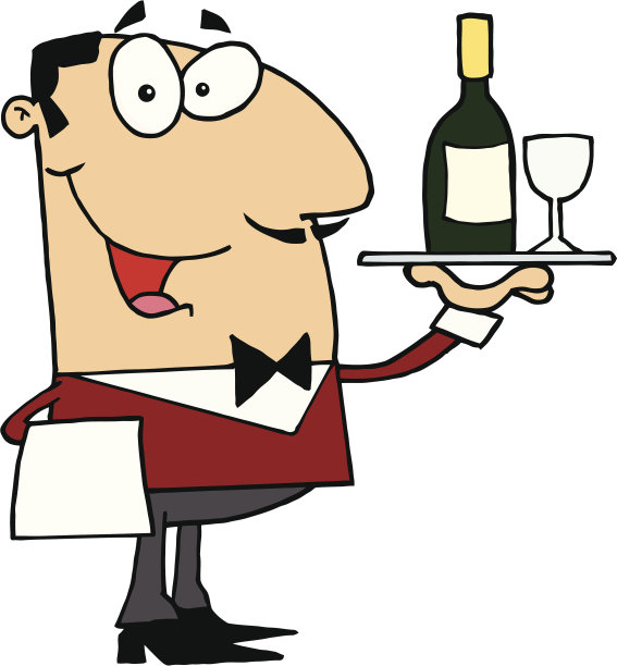 男管家上酒图片下载