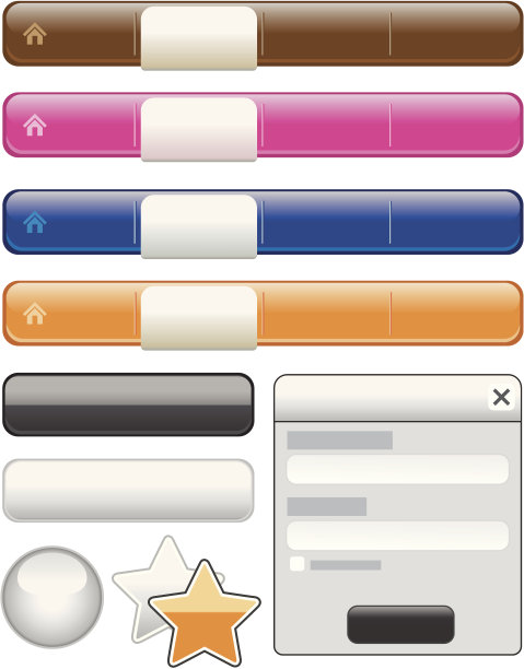 Web按钮元素集图片下载
