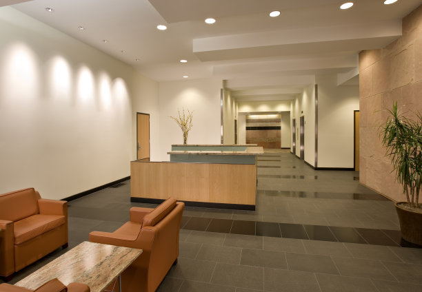 空荡荡的现代办公大厅图片下载