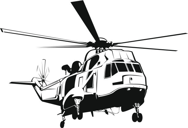 直升机矢量图图片下载