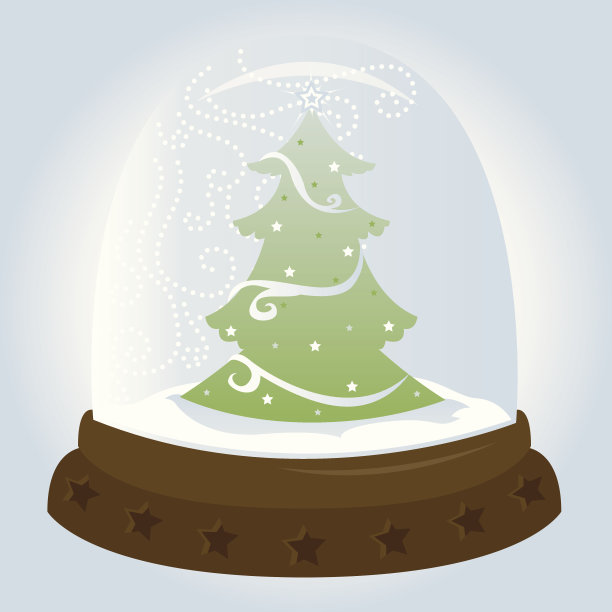 雪花球圣诞树图片下载