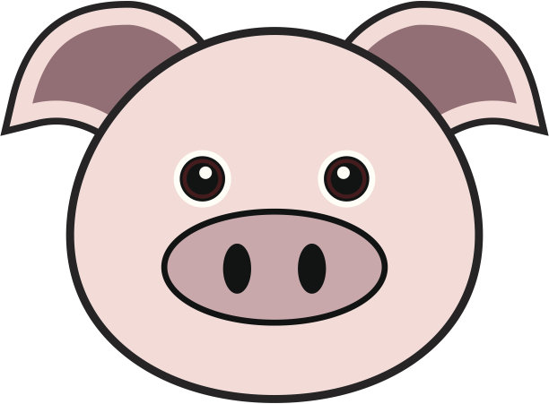 可爱的猪向量图片下载