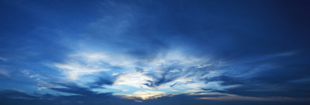 看蓝色的日落天空图片下载