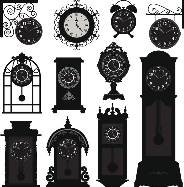 钟表时间钟表古董古董古老经典古老传统复古图片下载