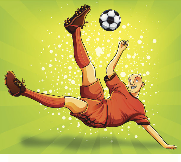 足球运动员飞射一个球图片下载
