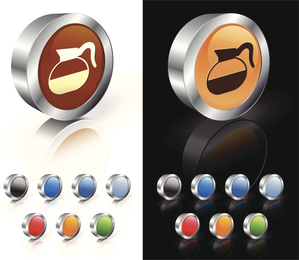 晚餐咖啡壶3D版税免费矢量艺术图片下载