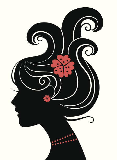 漂亮的女人轮廓素材图片