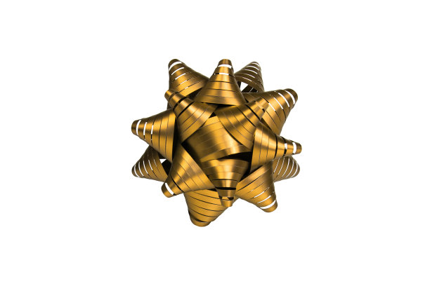 黄色蝴蝶结与剪切路径图片下载