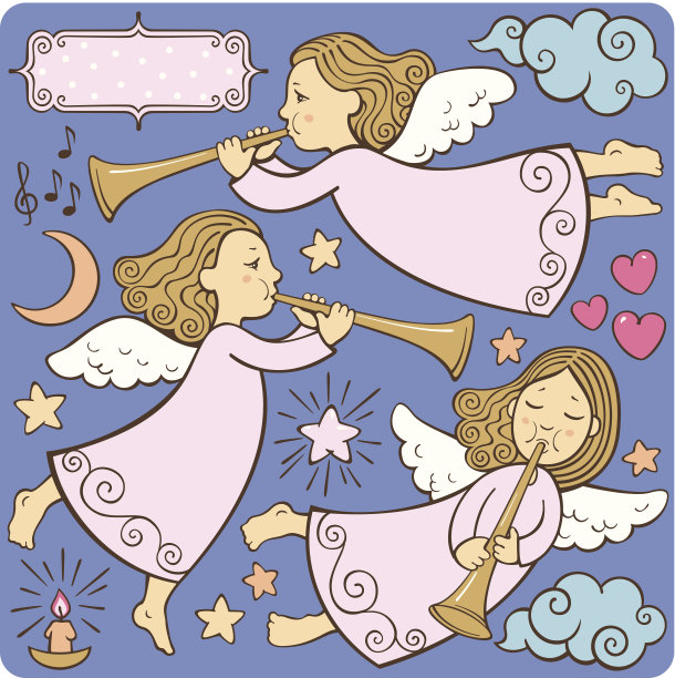 有角的天使图片下载