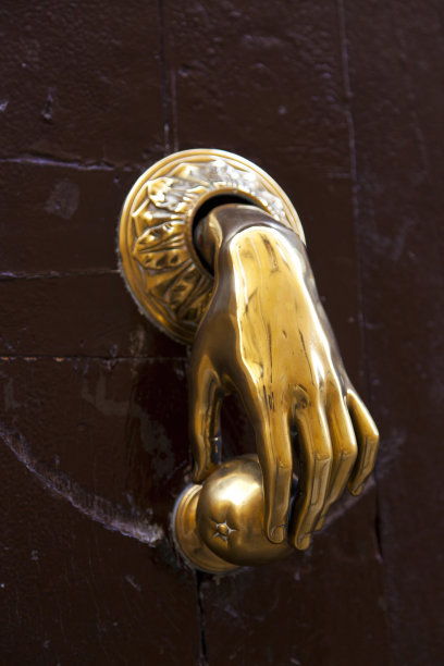 古董金手门环图片下载