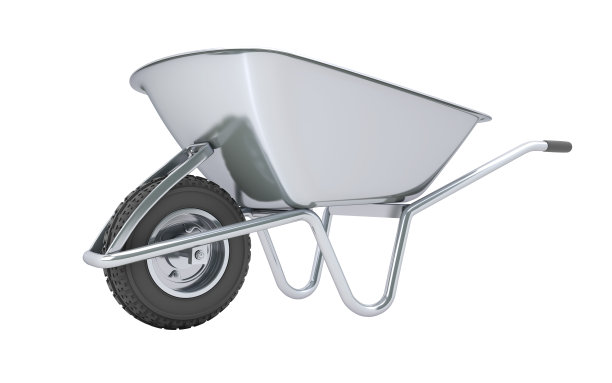 独轮车与小道隔离图片下载