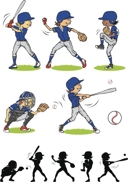 男孩棒球字符图片下载