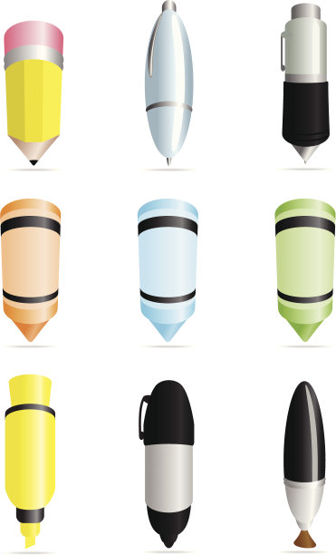 钢笔，记号笔和书写工具图片下载