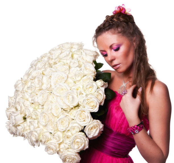 玫瑰的女孩图片下载