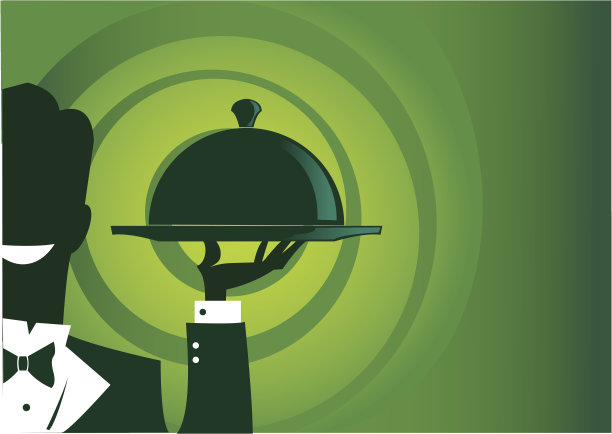 服务员带着特雷图片下载