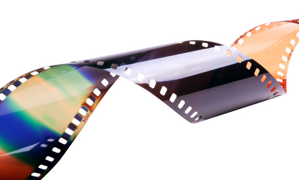 底片孤立在白色上图片下载