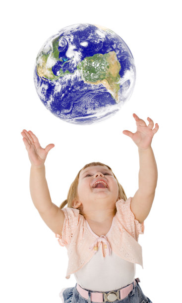 小女孩和地球母亲图片下载