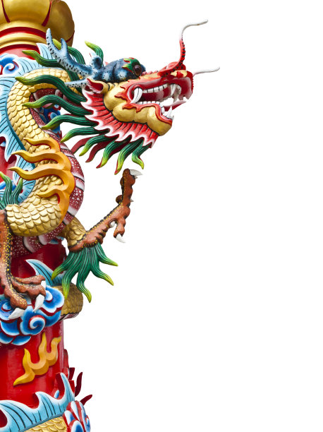 中国龙雕像图片下载