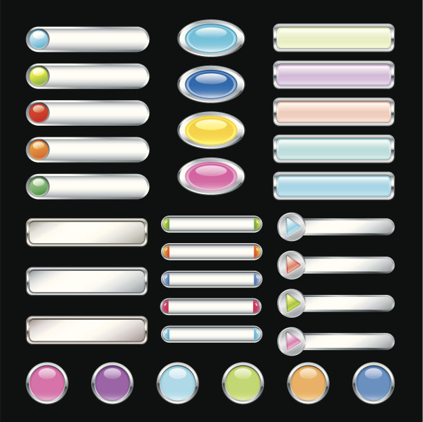 金属光泽的按钮图片下载