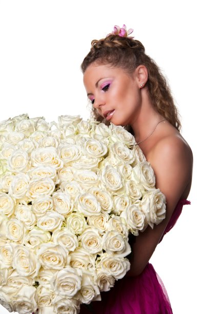 玫瑰的女孩图片下载