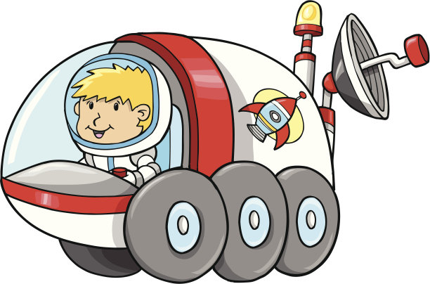 可爱的外太空月球车图片下载