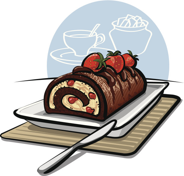 巧克力草莓卷饼图片下载