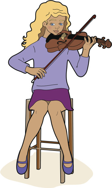 拿着小提琴的女孩图片下载