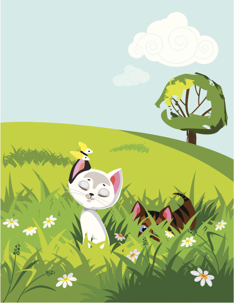 顽皮的小猫图片下载