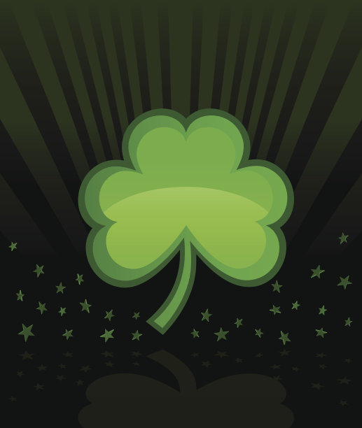 圣帕特里克节三叶草插图卡通图片下载