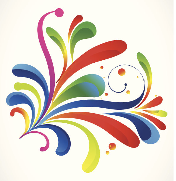 抽象的五颜六色的花图片下载