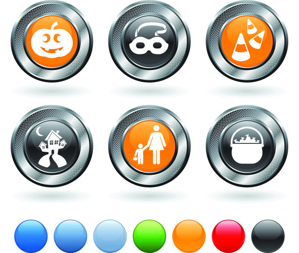 万圣节版税免费矢量图像版税免费矢量图标集图片下载