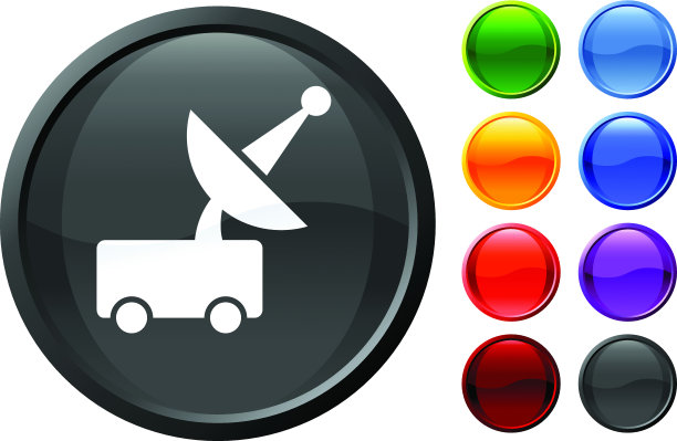 月球车卫星互联网版权免费矢量艺术图片下载