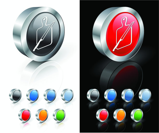 切板和面包刀3D版税免费矢量艺术图片下载